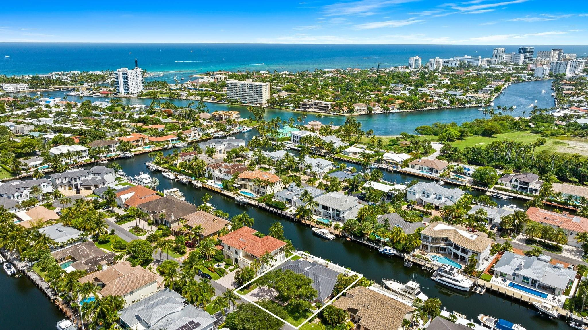 2342 Northeast 26th Street Lighthouse Point, FL 33064 - Photo 1 of 33 a view of a city with ocean view