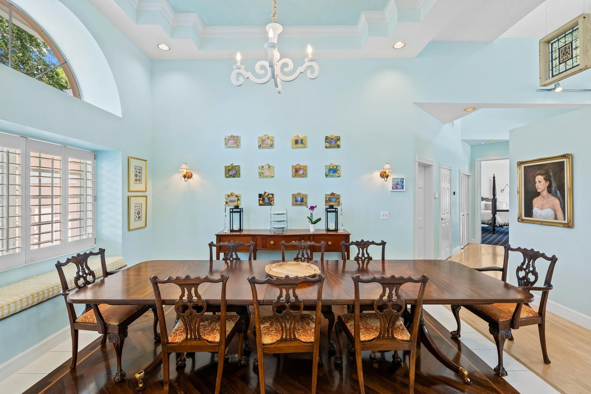 2342 Northeast 26th Street Lighthouse Point, FL 33064 - Photo 34 of 45 a view of a dining room with furniture and chandelier