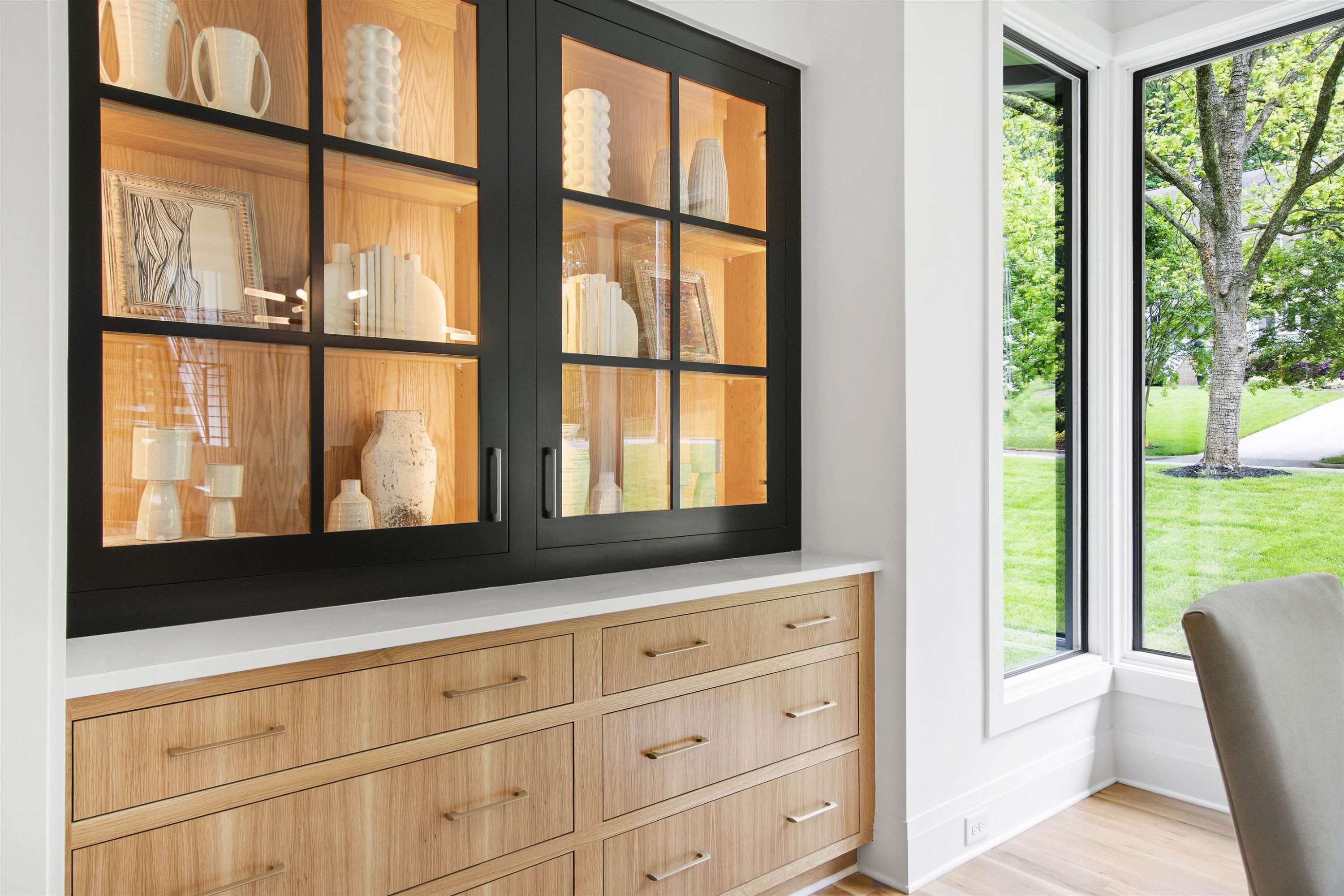 3340 Hampton Road Raleigh, NC 27607 - Photo 27 of 66 Built-in cabinet creates a beautiful storage space. Dining Room