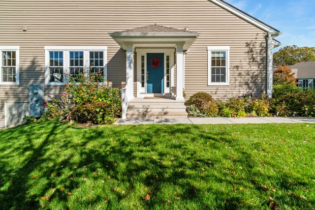 a view of a house with garden