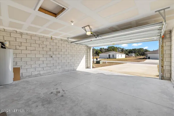 a view of a garage