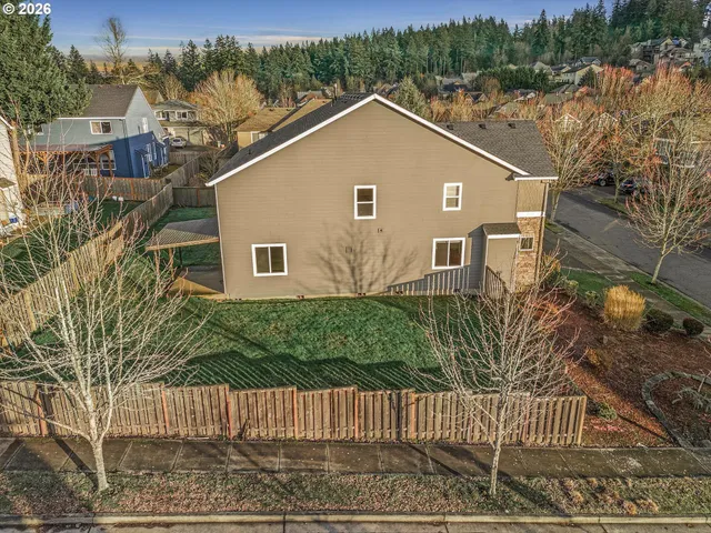 a house view with a garden