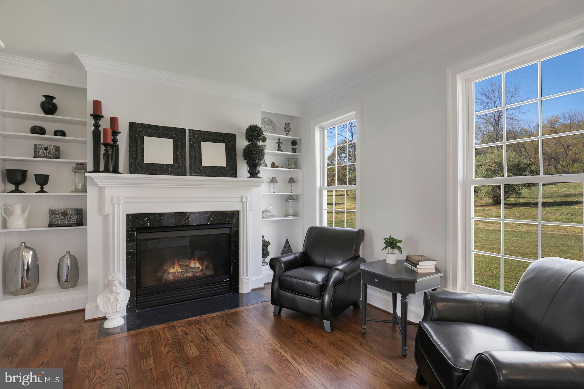 33415 Austin Grove Road Bluemont, VA 20135 - Photo 9 of 58 2nd Gas fireplace and built cases in living room