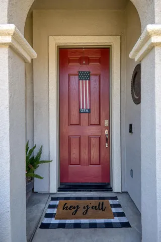a view of front door of house