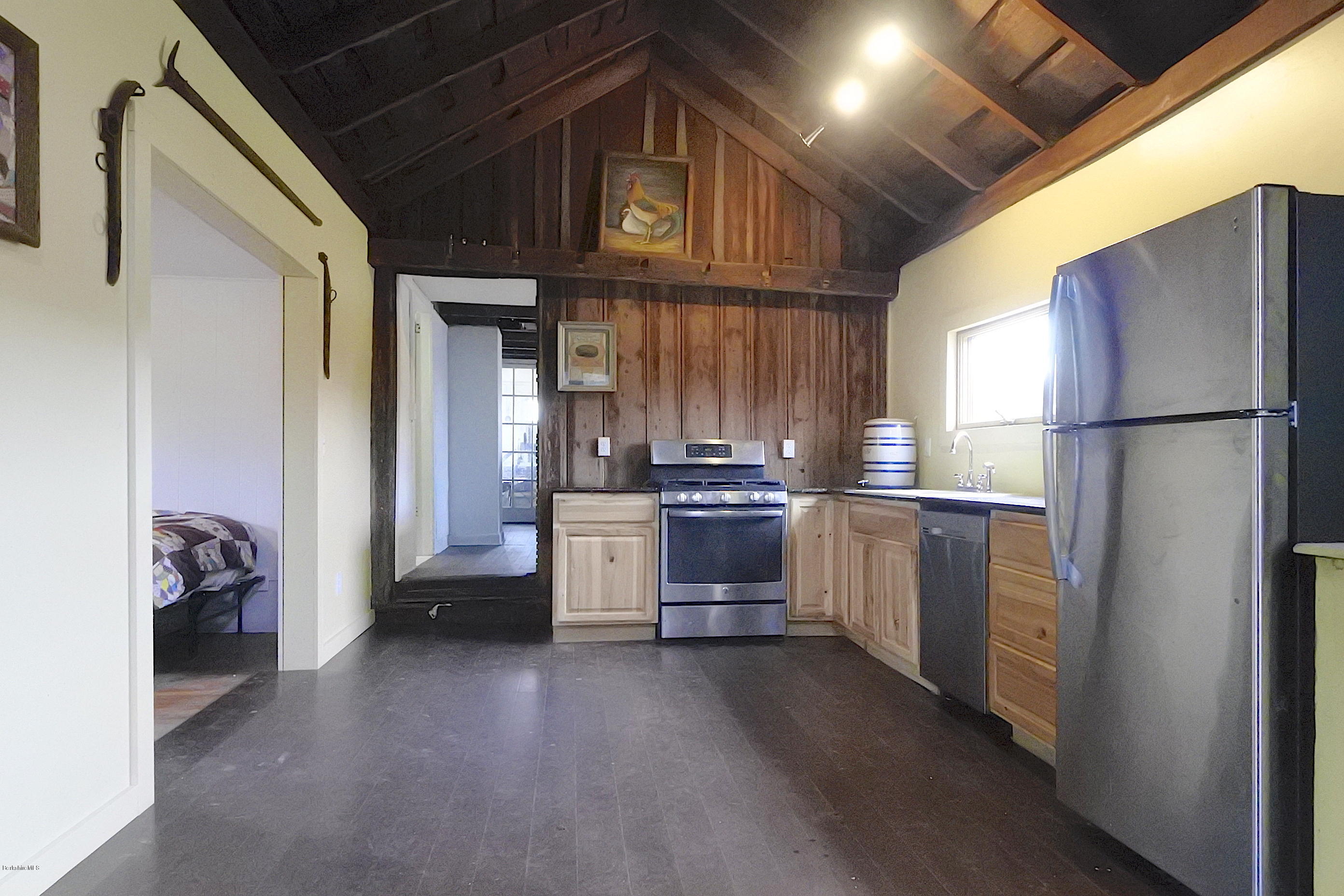 6 West Stockbridge Road Stockbridge, MA 01262 - Photo 4 of 15 a kitchen with refrigerator and cabinets