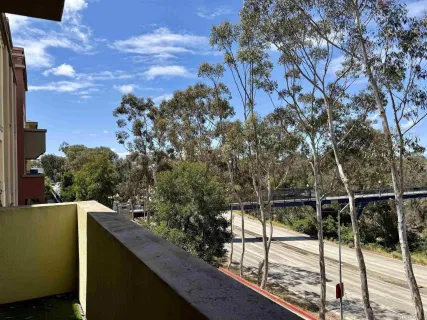 a view of a balcony