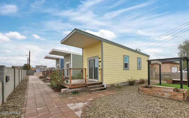 a view of a house with a patio