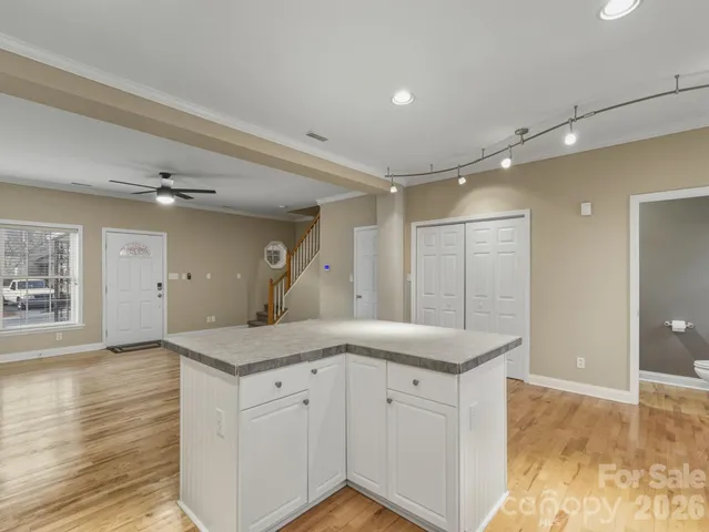 a view interior of a house with wooden floor