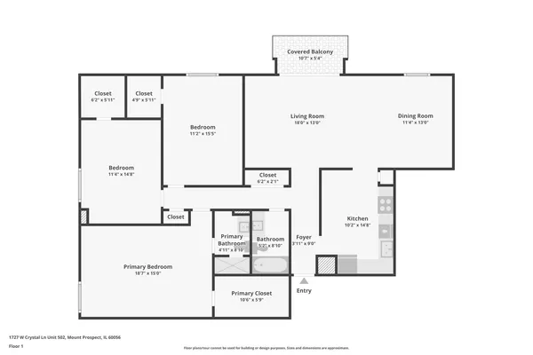 $250,000 | 1727 West Crystal Lane, Unit 311, Mount Prospect, IL 60056