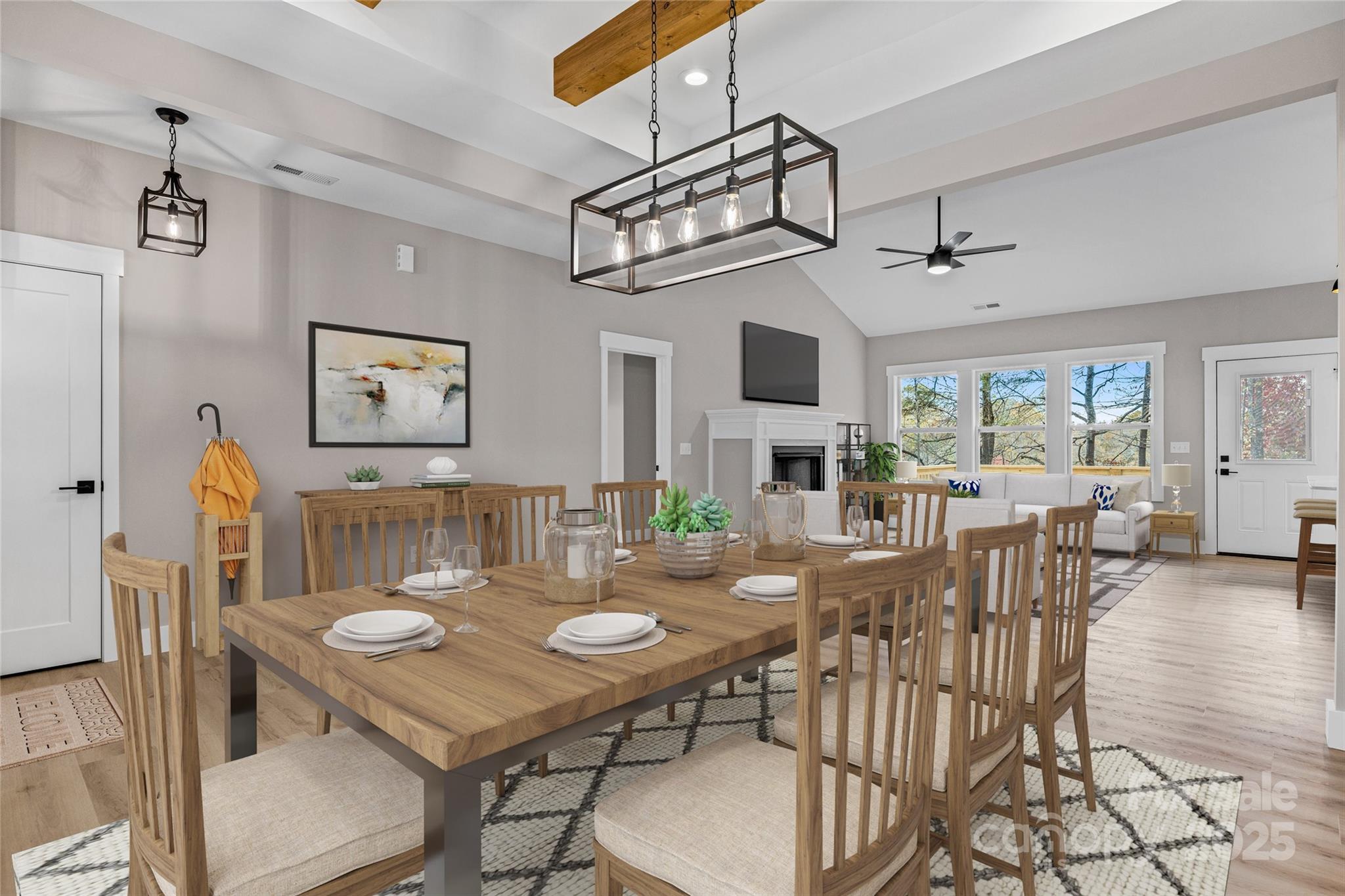 446 Old Buckeye Cove Road Swannanoa, NC 28778 - Photo 13 of 48 a view of a dining room with furniture
