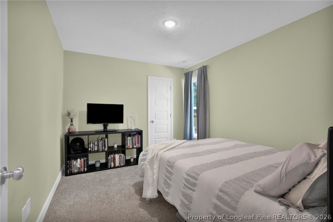 351 Sandy Grove Road Parkton, NC 28371 - Photo 16 of 30 a bedroom with a bed and a flat screen tv