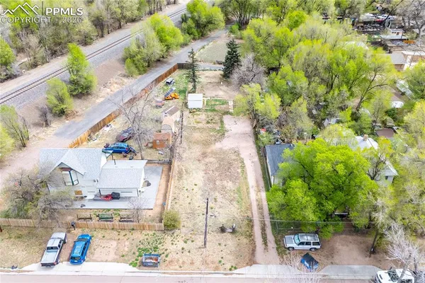 an aerial view of multiple house