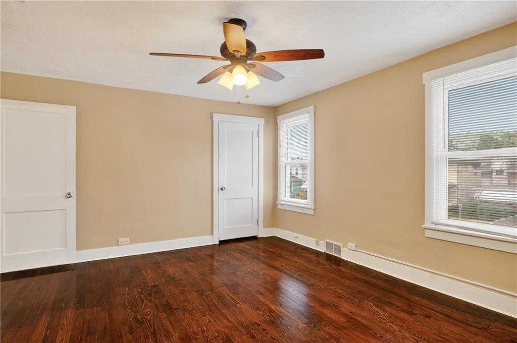 924 1st Coraopolis, PA 15108 - Photo 16 of 34 a view of a room with wooden floor closet and ceiling fan
