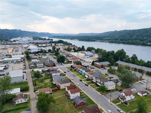 a view of a city with lake