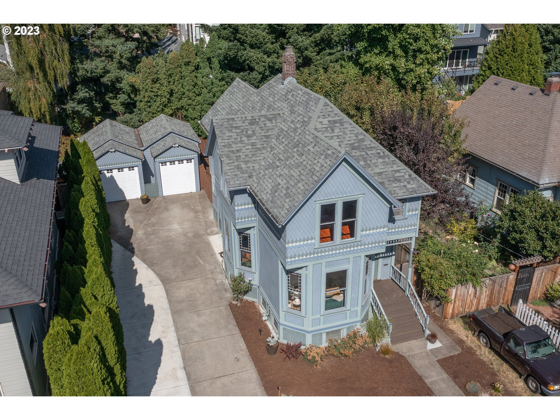 3519 Southeast Morrison Street Portland, OR 97214 - Photo 40 of 43 a aerial view of a house with a yard