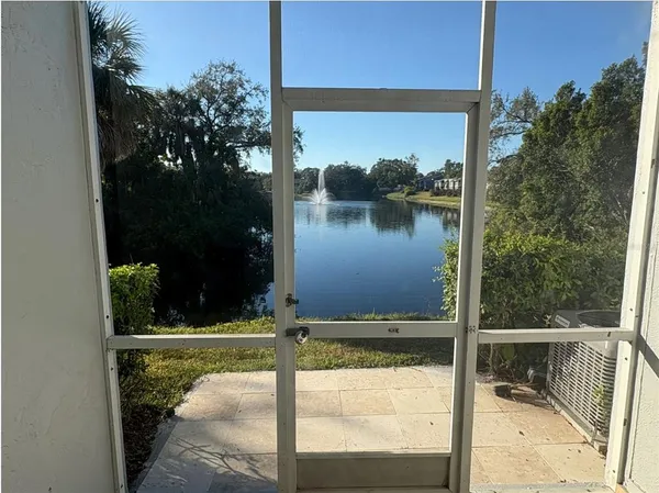 a view of water from a balcony
