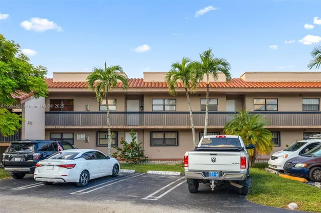 a car parked in front of a building