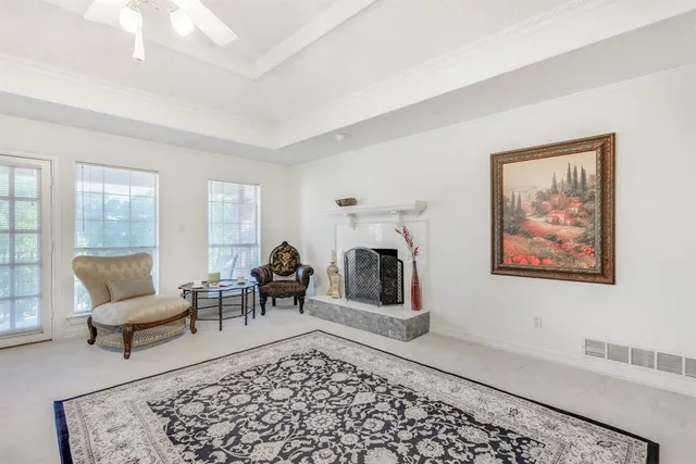 a bathroom with a sink vanity and mirror