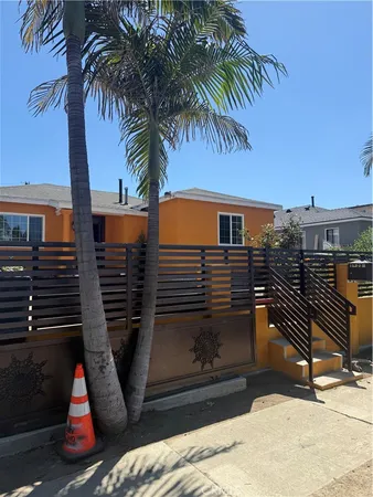 a view of a terrace with sky view
