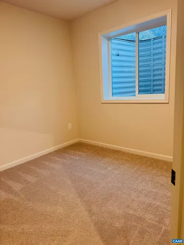an empty room with closet