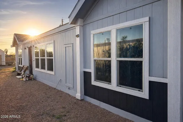 front view of a house with a window