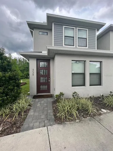 a front view of a house