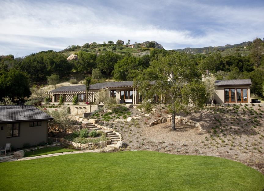 2888 East Valley Road Montecito, CA 93108 - Photo 6 of 7 an aerial view of a house with a garden