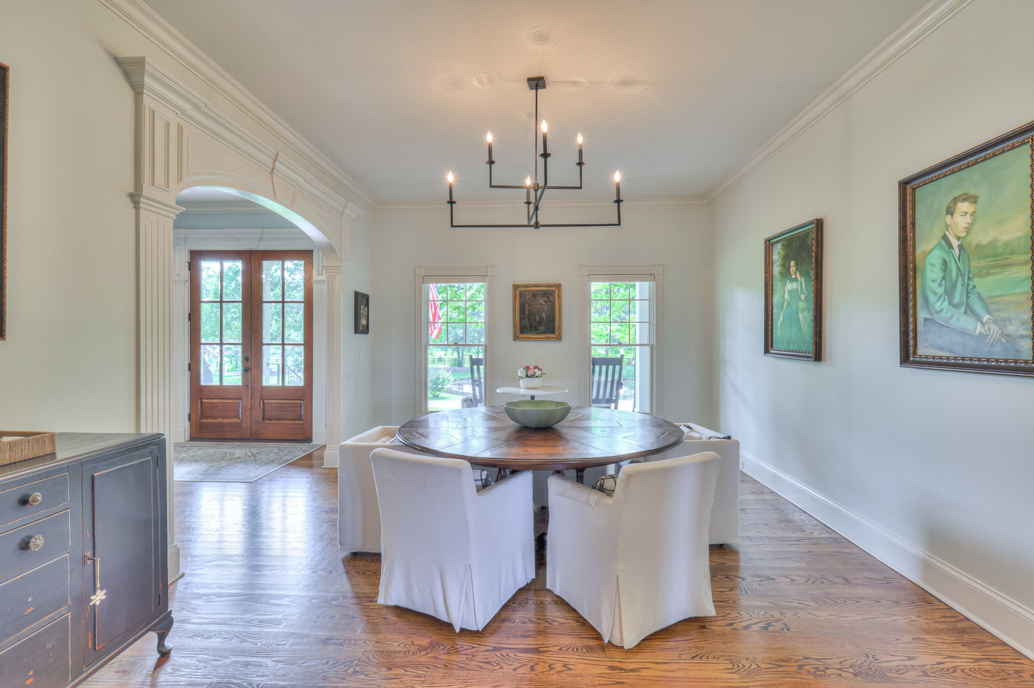 4288 Central Valley Road Murfreesboro, TN 37129 - Photo 11 of 77 a dining hall with wooden floor and chandelier