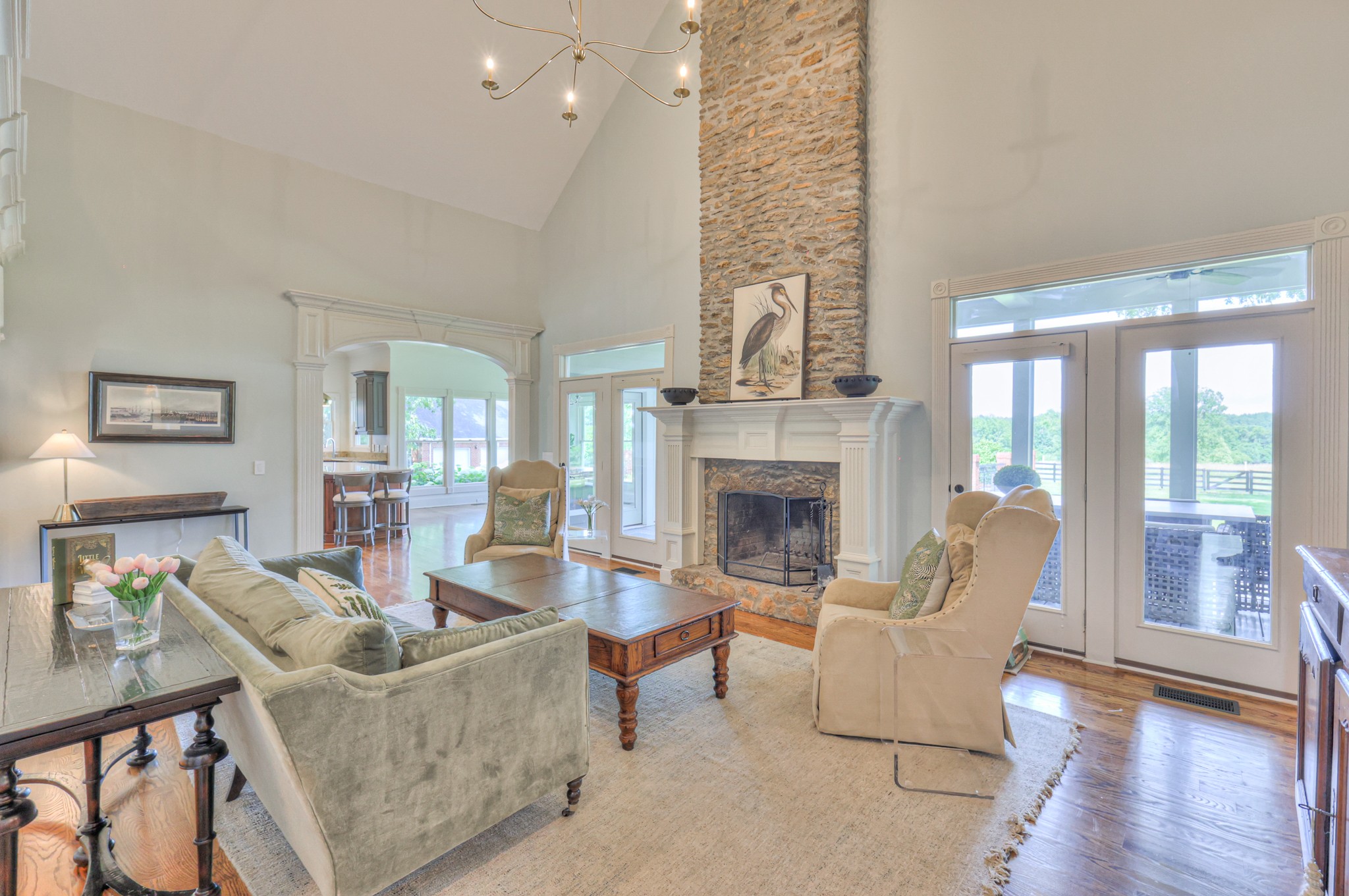 4288 Central Valley Road Murfreesboro, TN 37129 - Photo 20 of 77 a living room with furniture and a fireplace