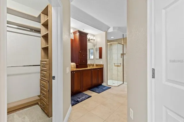 a view of closet area