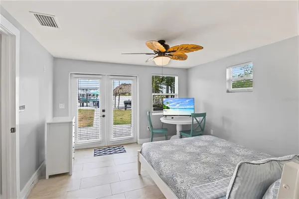 a view of a city and ocean view