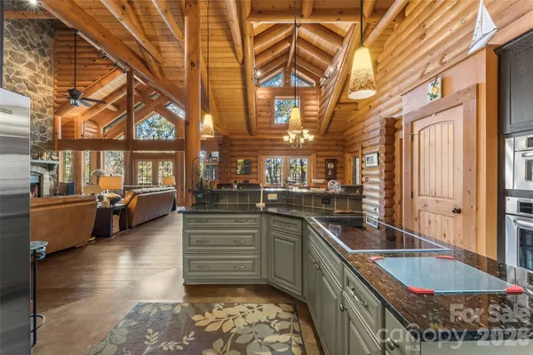a kitchen with granite countertop lots of counter top space