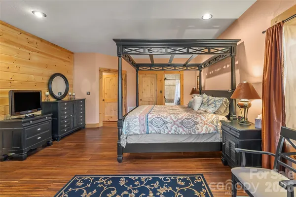 a view of a hallway with washer and dryer