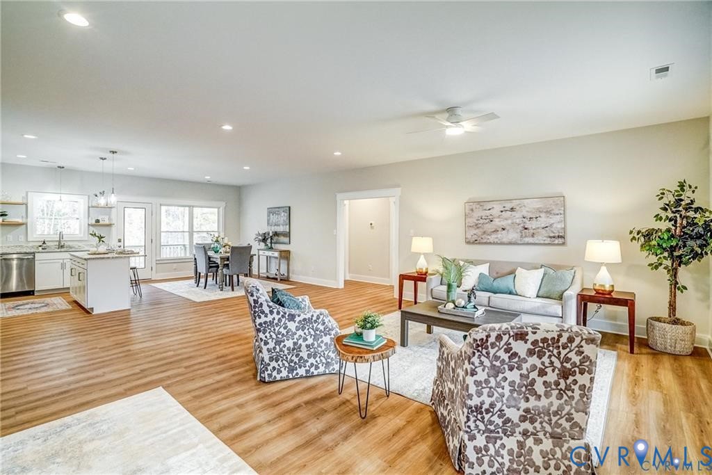 Lot 1 Three Chopt Road Louisa, VA 23093 - Photo 7 of 37 Open-concept living space featuring wood-finish fl
