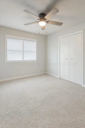 an empty room with a window