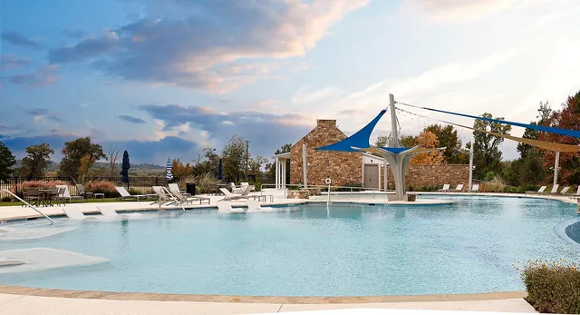 a view of a lake with houses