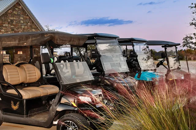 a view of a backyard with couches and a table