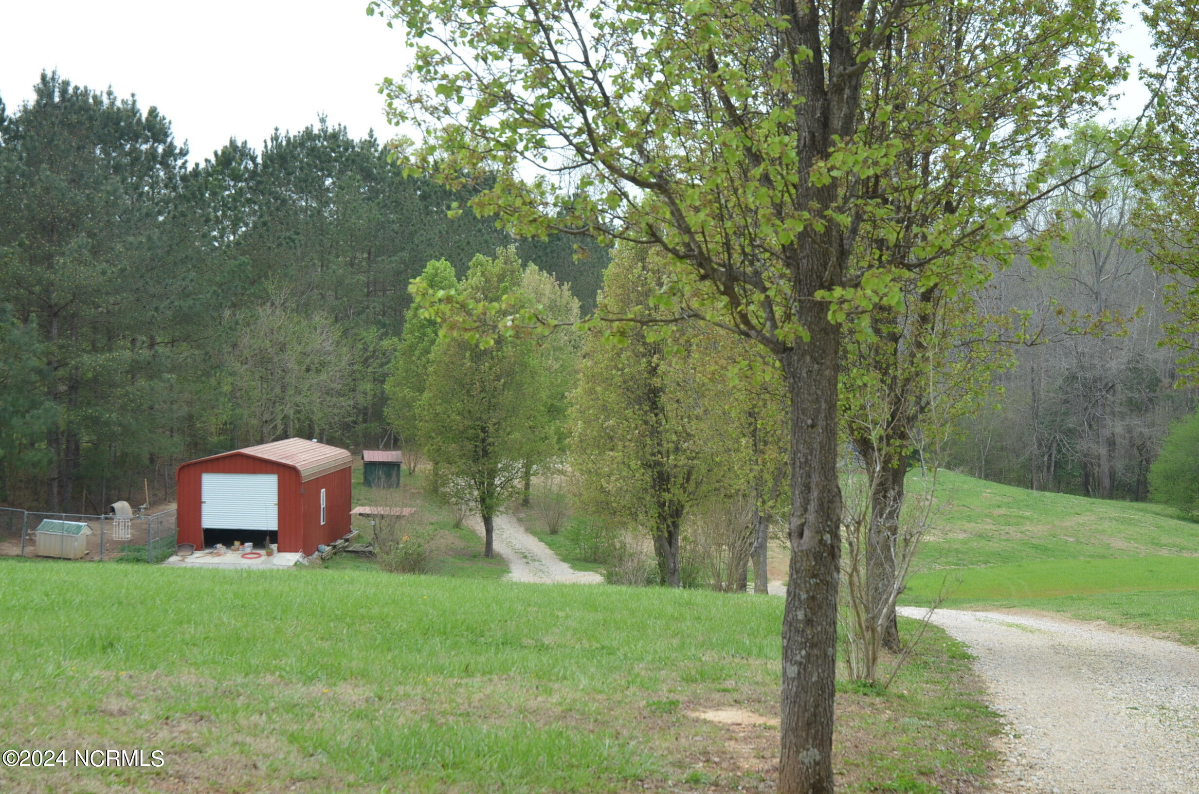 460 Jones Chapel Road Norlina, NC 27563 - Photo 3 of 63 Driving down the driveway to the home showing the metal shop