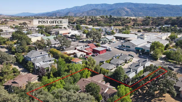 an aerial view of multiple house