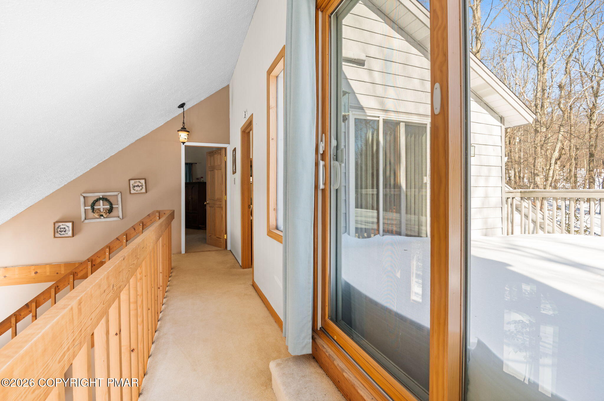 146 Mountain View Jim Thorpe, PA 18229 - Photo 38 of 47 Loft Hall with Sliders to 2nd Story Deck