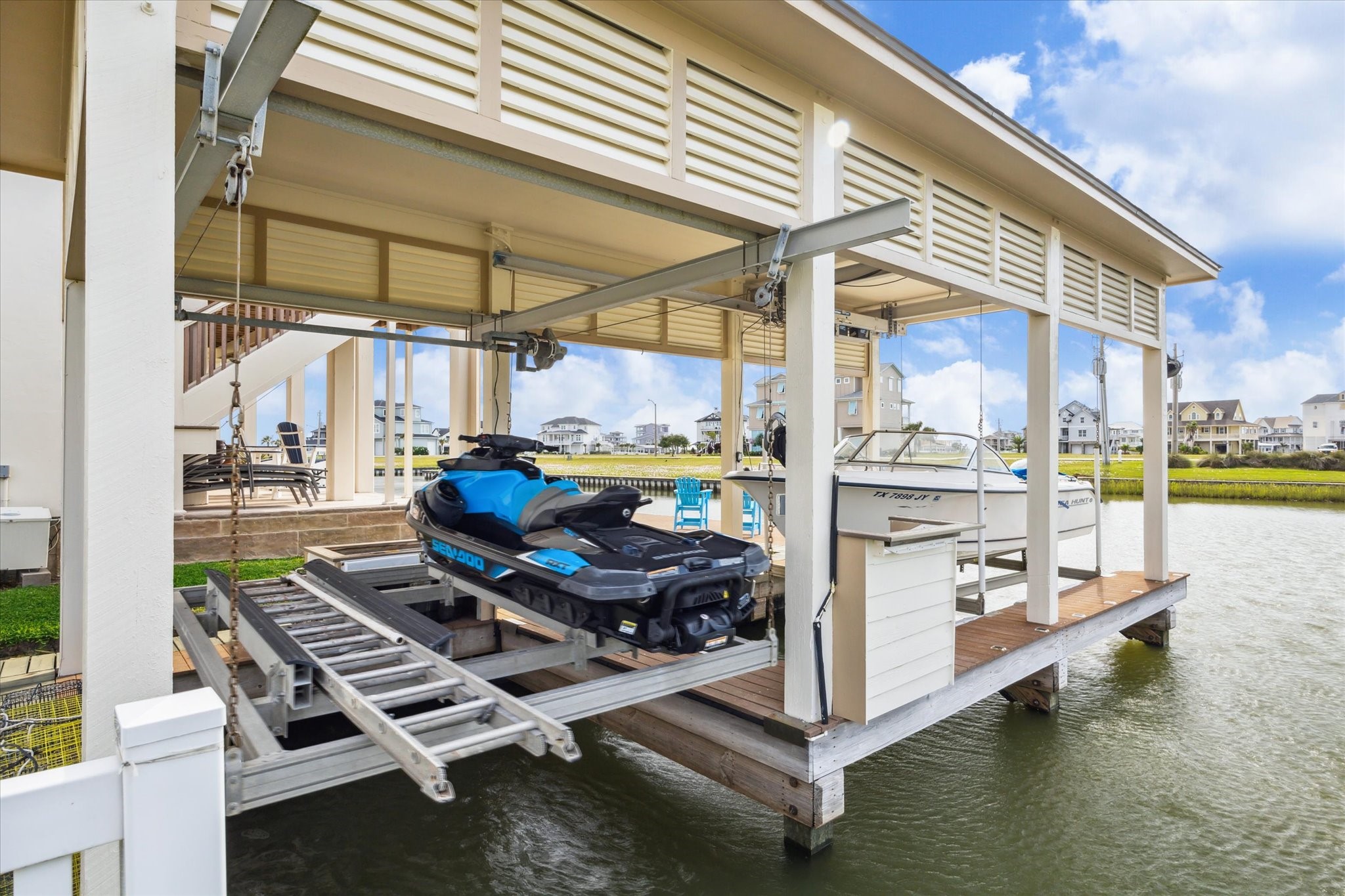7 Ramrod Hitchcock, TX 77563 - Photo 34 of 41 a dining room view with a outdoor seating