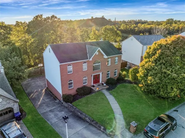 an aerial view of multiple house