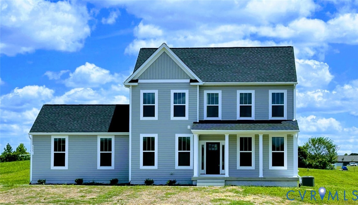a house view with garden space