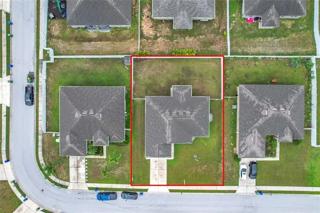 an aerial view of tennis court