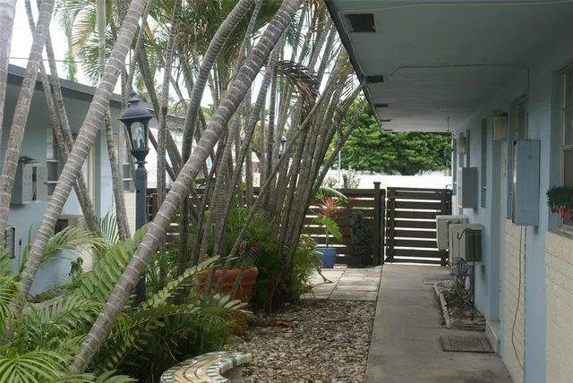 a view of a pathway of a house