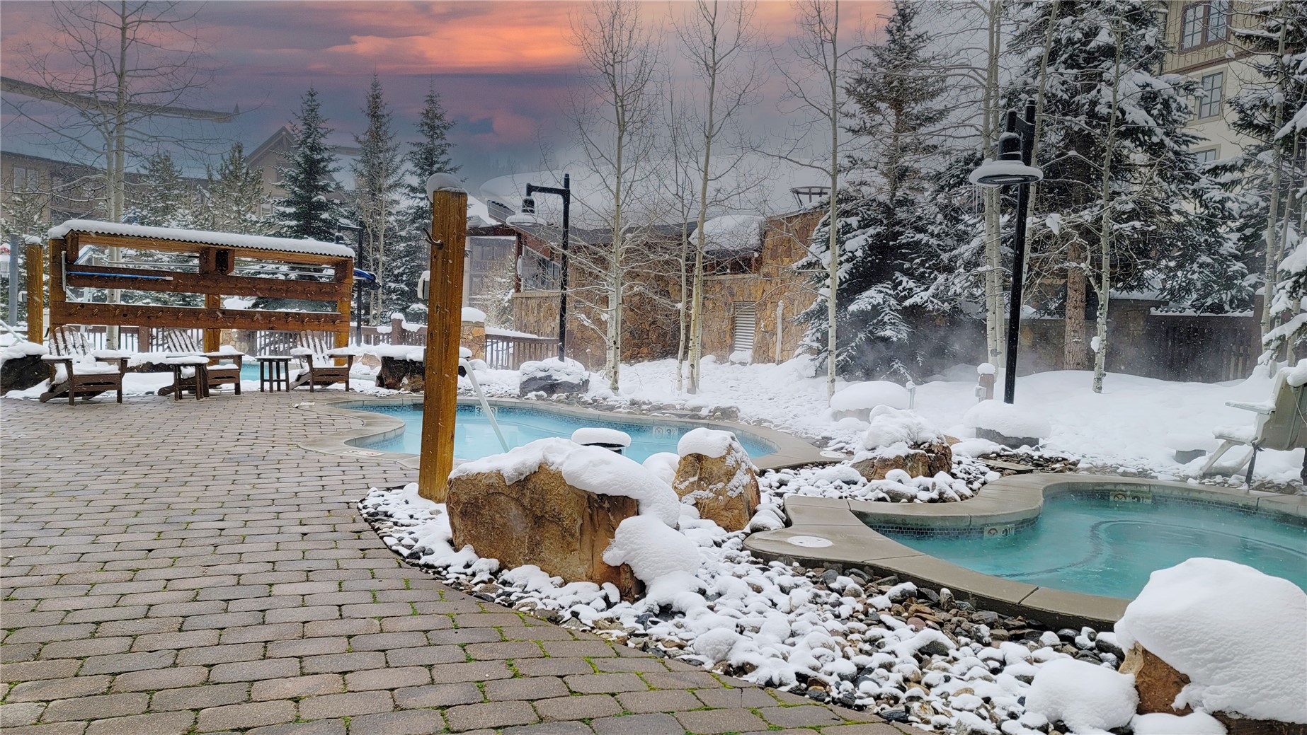 910 Copper Road, Unit 122 Frisco, CO 80443 - Photo 13 of 25 Winter Hot Tub views