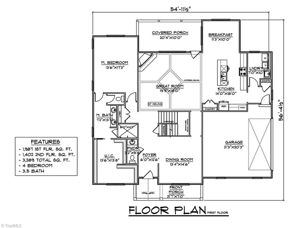 8448 Fairgrove Church Road Browns Summit, NC 27214 - Photo 47 of 48 First Floor Plan