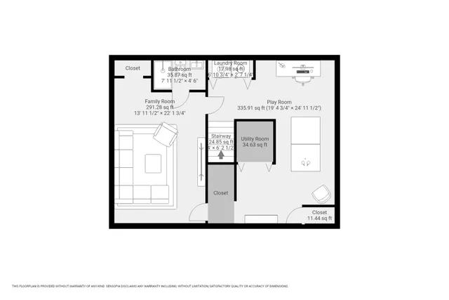 a picture of a bench in a white building