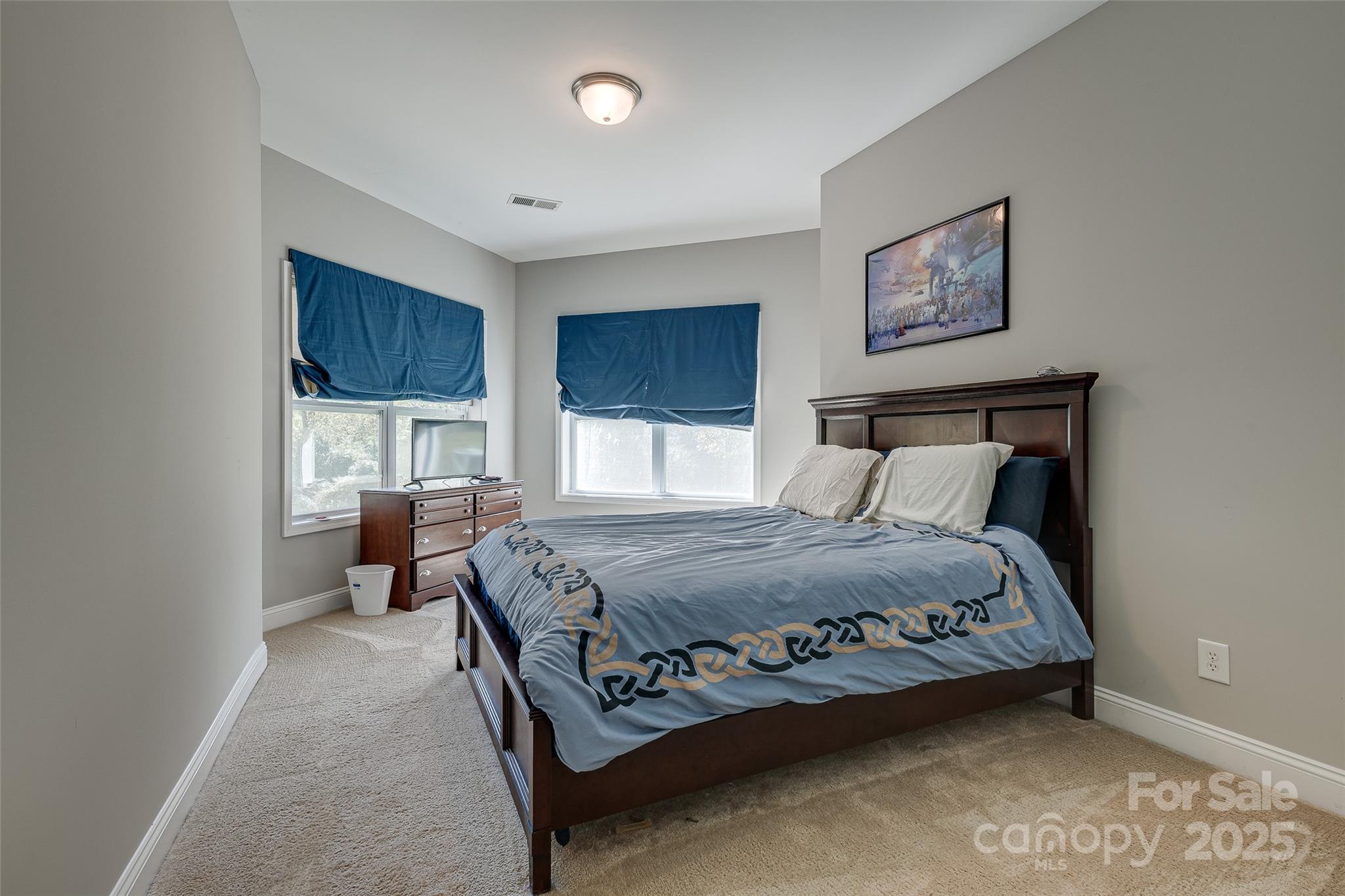 1266 Lange Court Fort Mill, SC 29715 - Photo 31 of 45 a bedroom with a bed mirror and window
