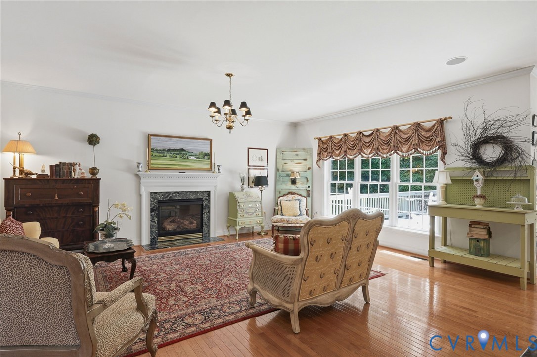 13424 Tipple Point Road Midlothian, VA 23114 - Photo 18 of 53 a living room with furniture and a fireplace
